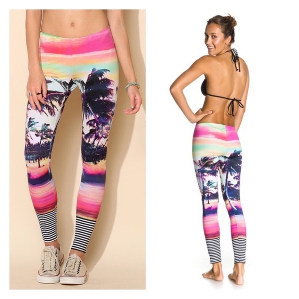 Roxy Sunset Pant Workout Leggings Surf Pants